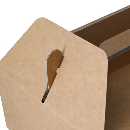 Pastry boxes with handle, cardboard M, 21 x 17 x 9 cm, foldable