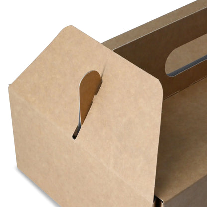Pastry boxes with handle, cardboard L, 26 x 17 x 9 cm, foldable