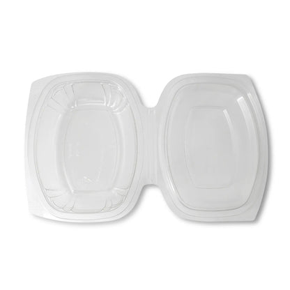 PLA deli bowls 375 ml, folding lid, rectangular
