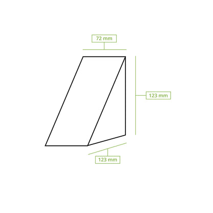 Cardboard Sandwich Wedges, PLA-window, brown