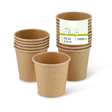 Papp-Portionsbecher 75 ml, Ø 62 mm, ungebleicht