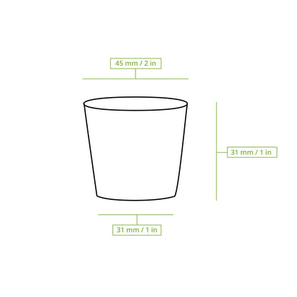 PLA portion cups 30 ml, Ø 45 mm