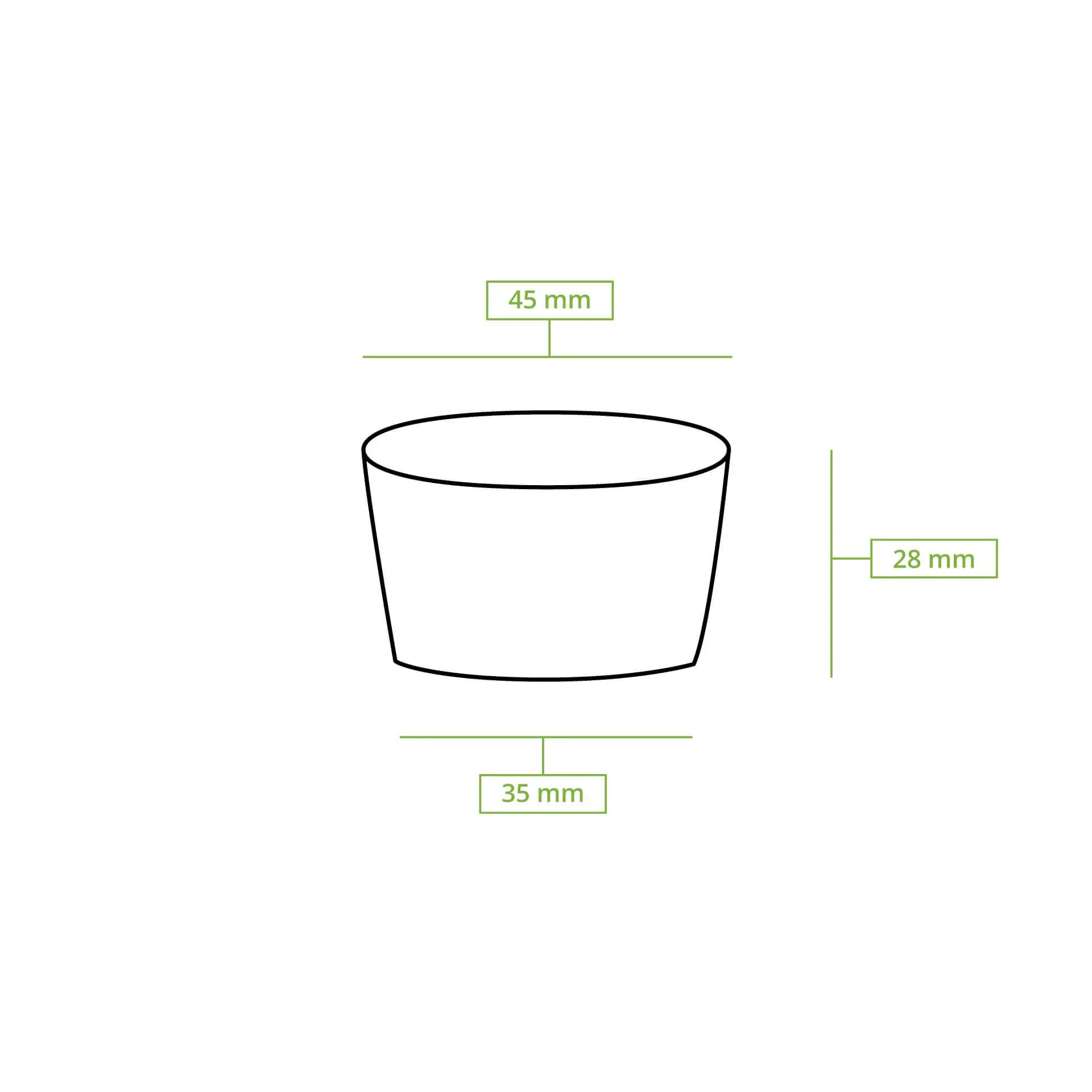 30 ml / 1 oz Paper sauce pots, white