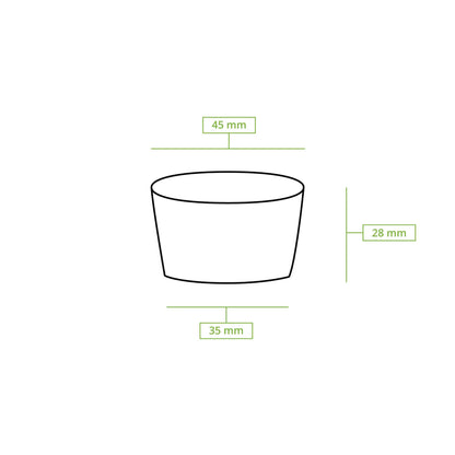 30 ml / 1 oz Paper sauce pots, white