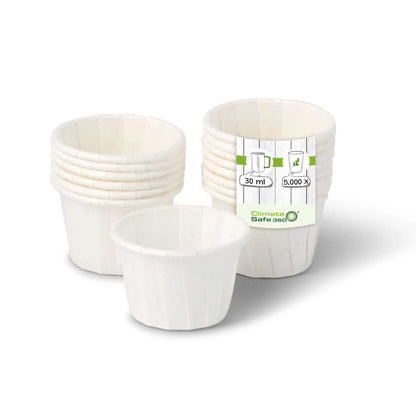30 ml / 1 oz Paper sauce pots, white