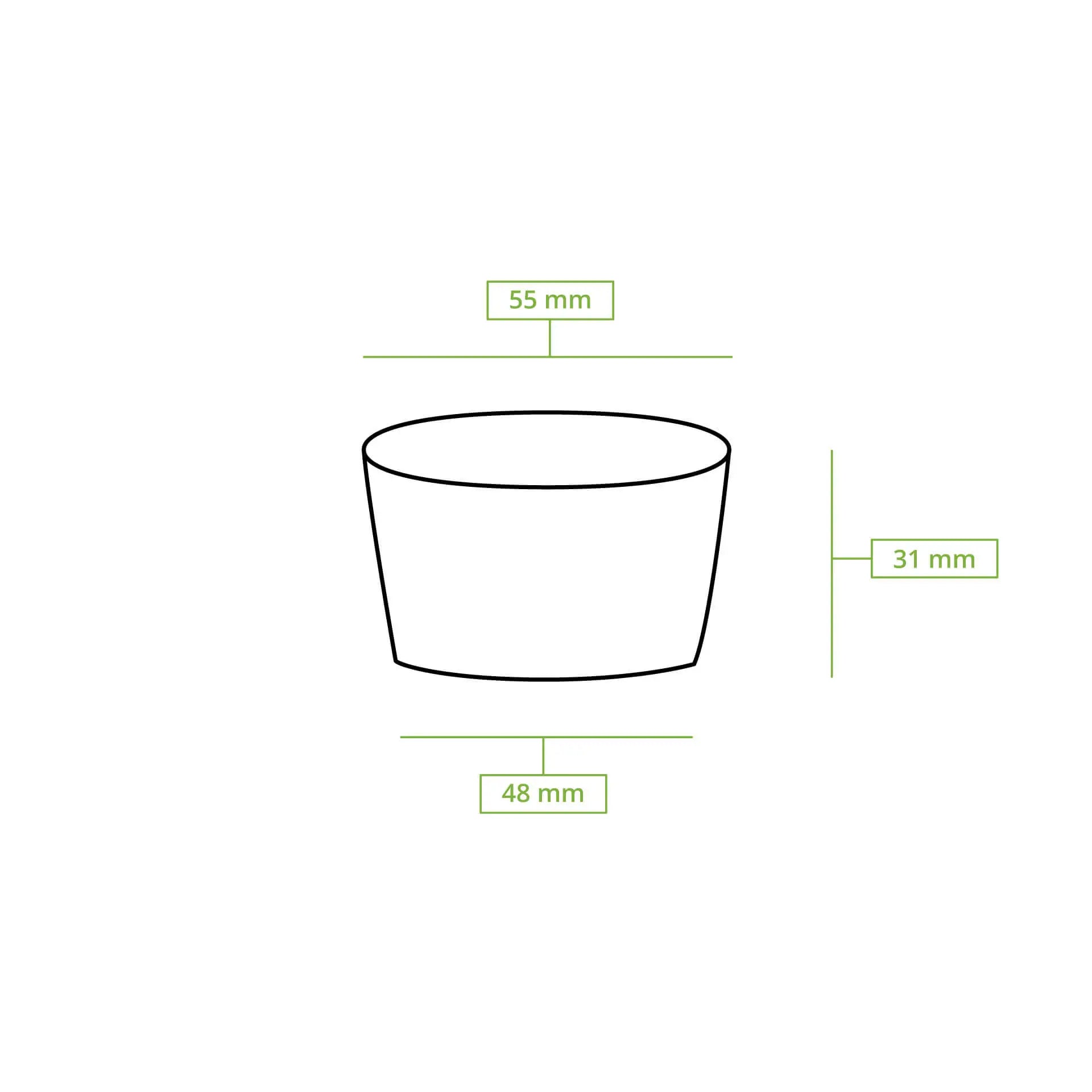 60 ml / 2 oz Paper sauce pots, white