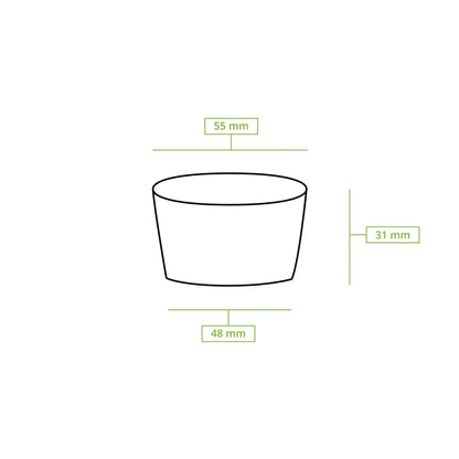 60 ml / 2 oz Paper sauce pots, white