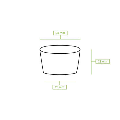 20 ml / 0.7 oz Paper sauce pots, white
