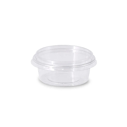 80 ml / 3 oz rPET dip pots, Ø 75 mm, clear