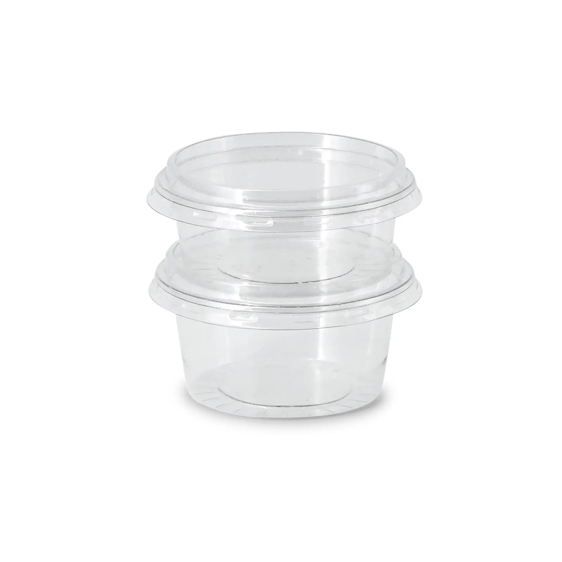 80 ml / 3 oz rPET dip pots, Ø 75 mm, clear