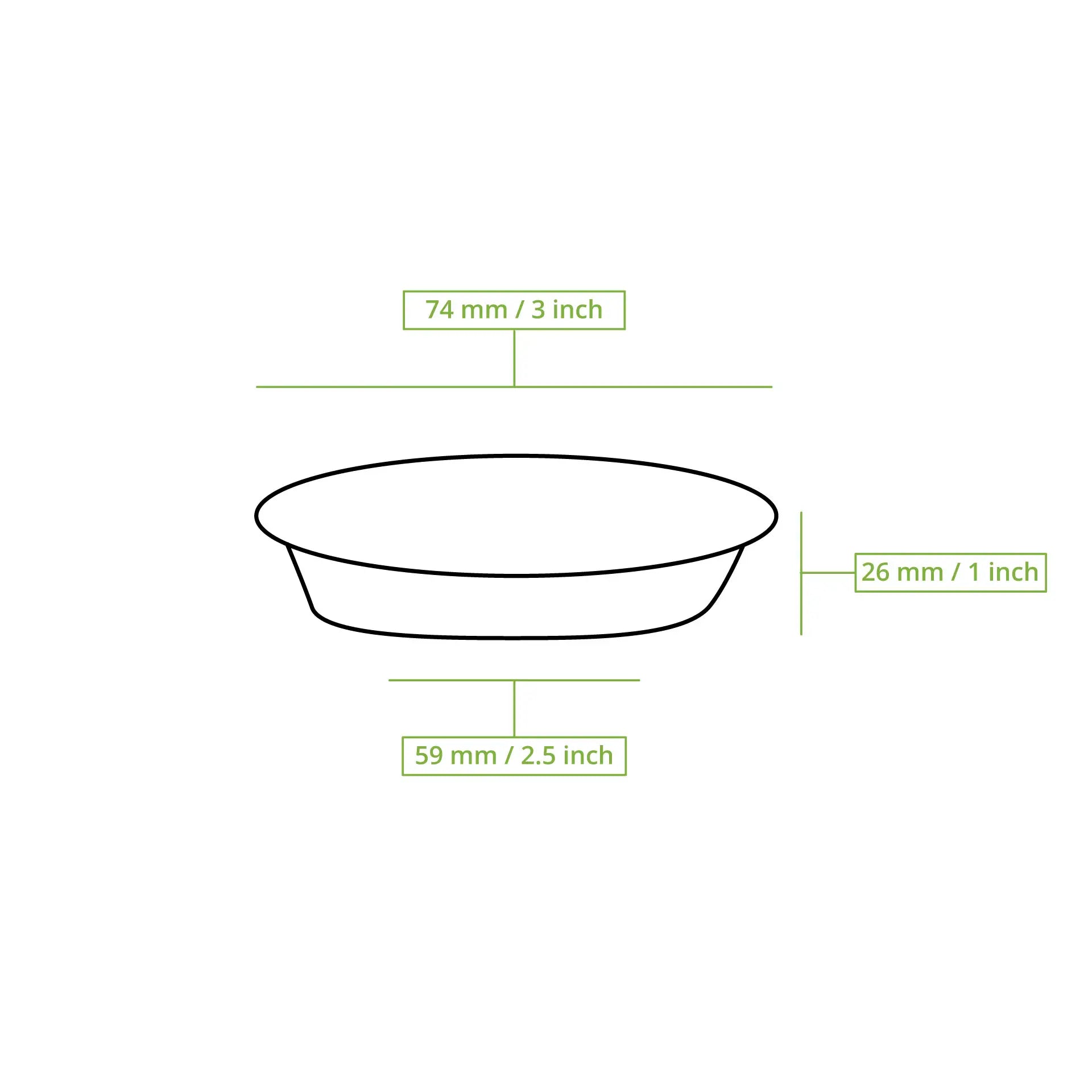 80 ml / 3 oz rPET dip pots, Ø 75 mm, clear