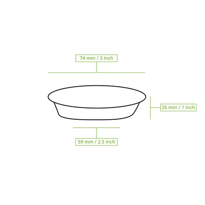 80 ml / 3 oz rPET dip pots, Ø 75 mm, clear