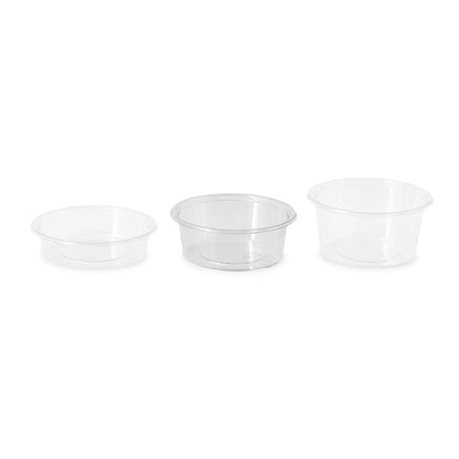 80 ml / 3 oz rPET dip pots, Ø 75 mm, clear