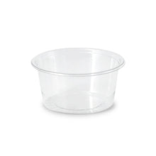 100 ml / 3.5 oz rPET sauce pots, Ø 75 mm, clear
