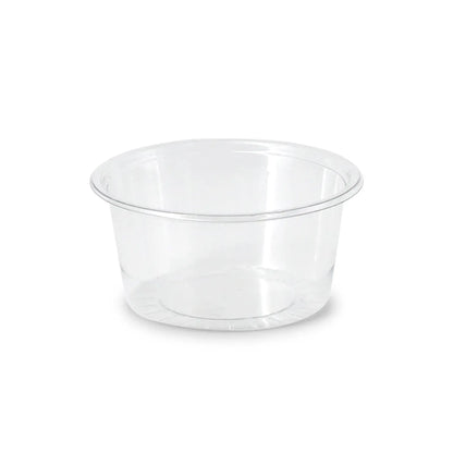 100 ml / 3.5 oz rPET sauce pots, Ø 75 mm, clear