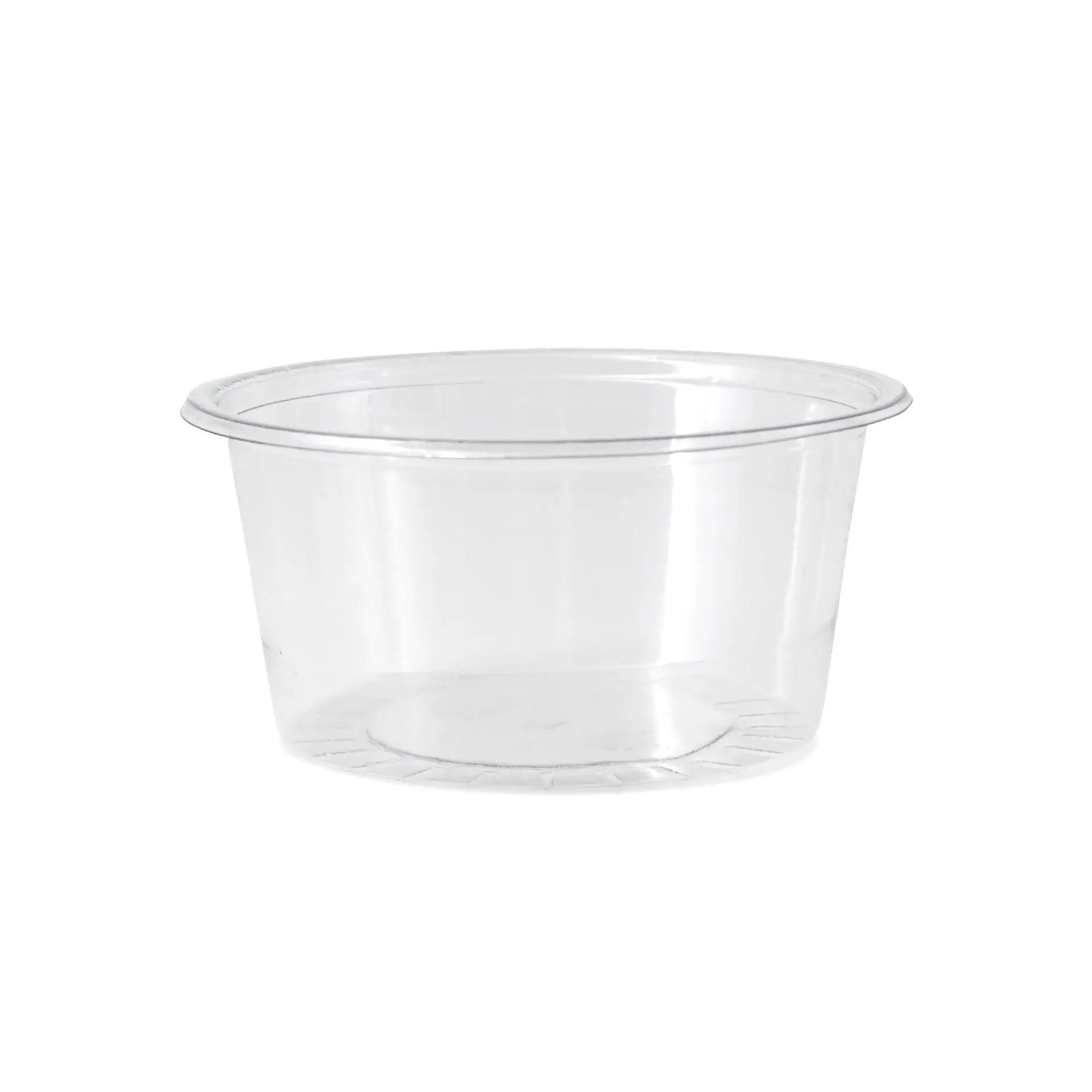 100 ml / 3.5 oz rPET sauce pots, Ø 75 mm, clear