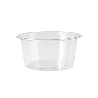 100 ml / 3.5 oz rPET sauce pots, Ø 75 mm, clear