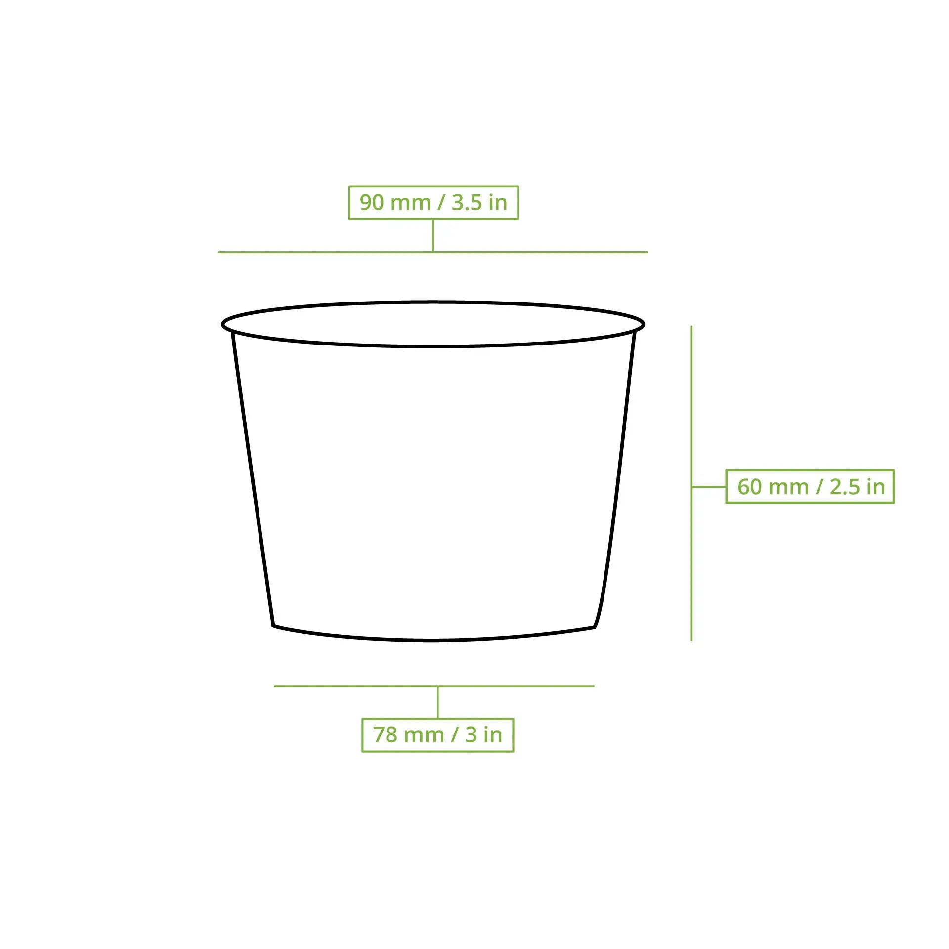 8 oz Cardboard Soup Cup, Ø 90 mm, white