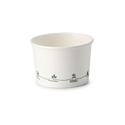 8 oz Cardboard Soup Cup, Ø 90 mm, "EcoUp©"-Icons