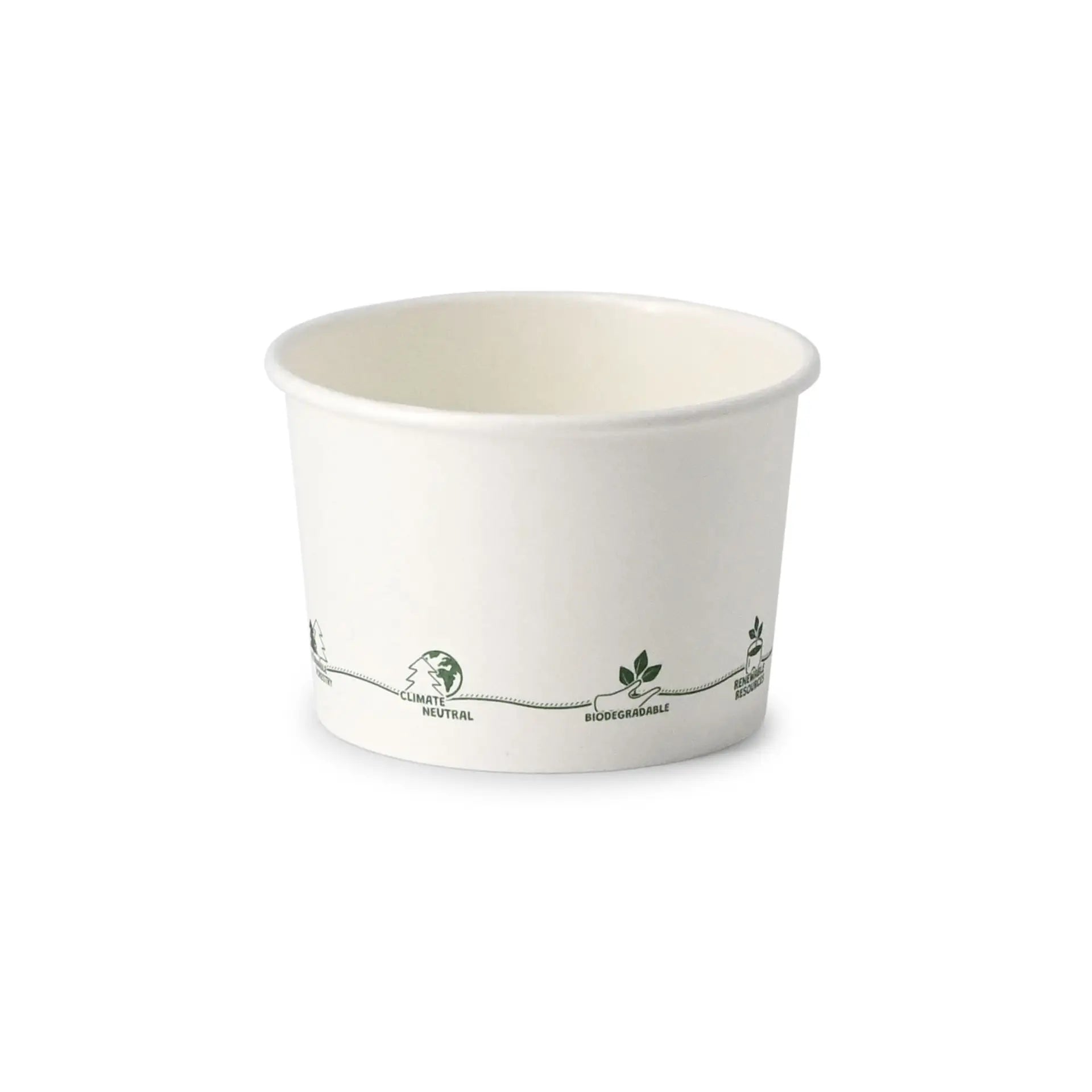 8 oz Cardboard Soup Cup, Ø 90 mm, "EcoUp©"-Icons