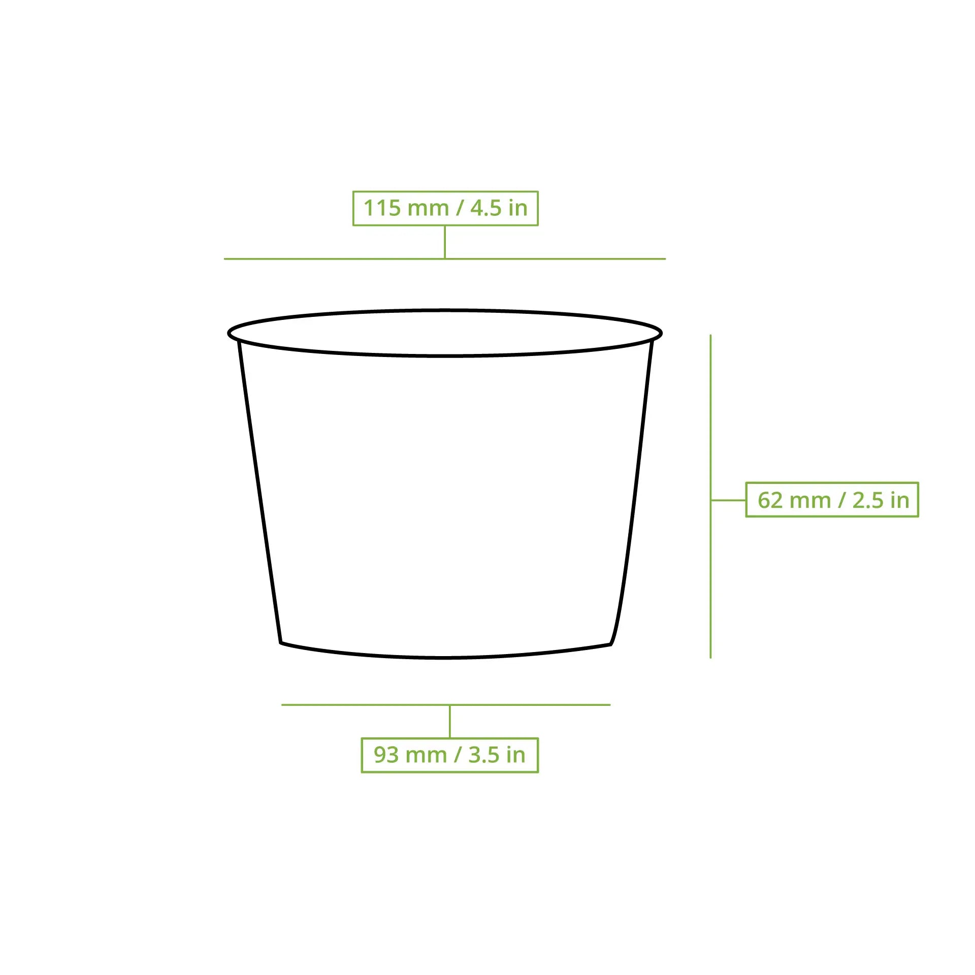 12 oz Paper Soup Container, Ø 115 mm, white