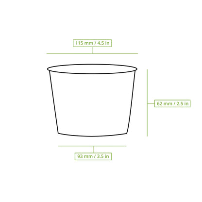 12 oz Paper Soup Container, Ø 115 mm, white