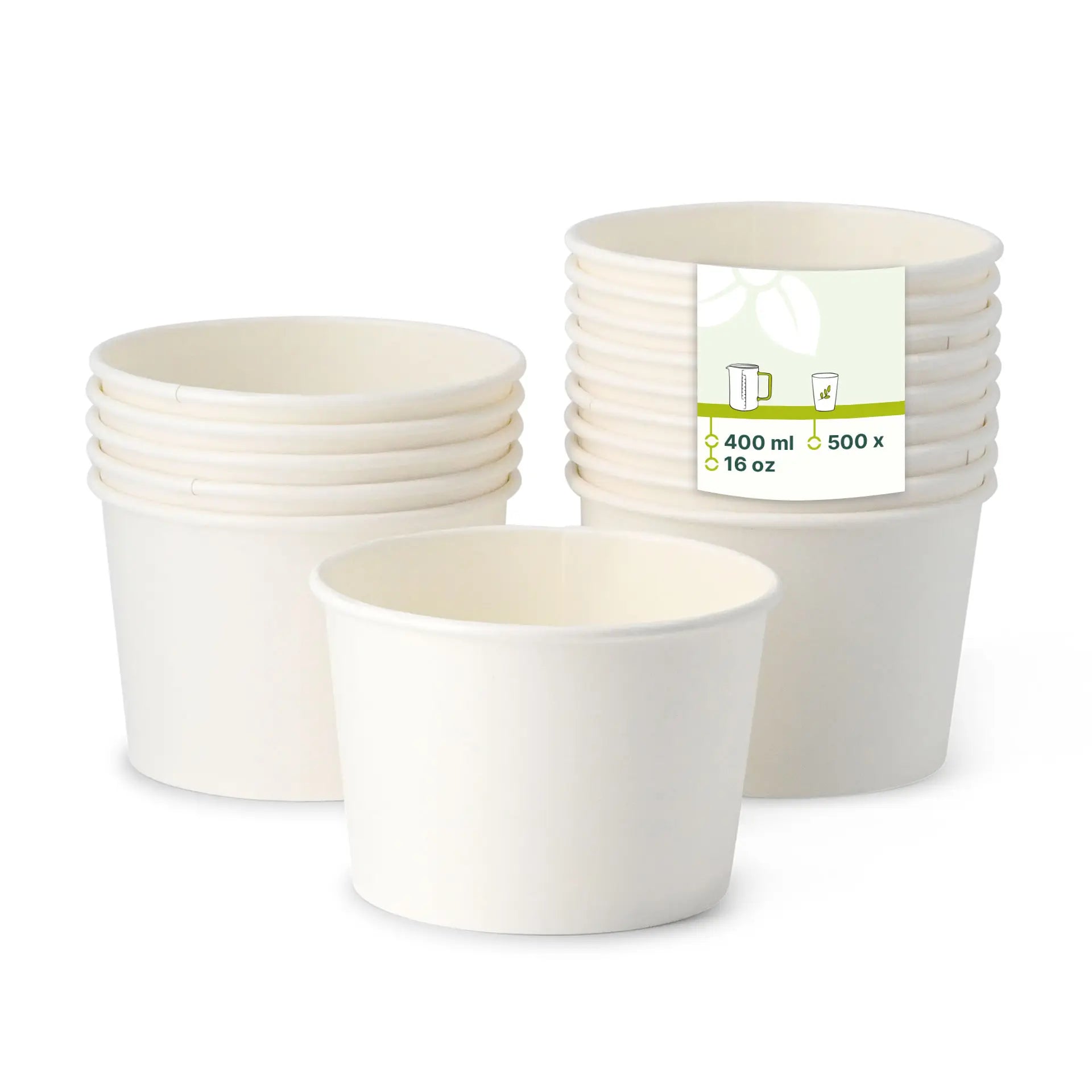 16 oz Paper Soup Container, Ø 115 mm, white