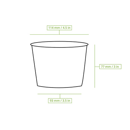 16 oz Paper Soup Container, Ø 115 mm, white