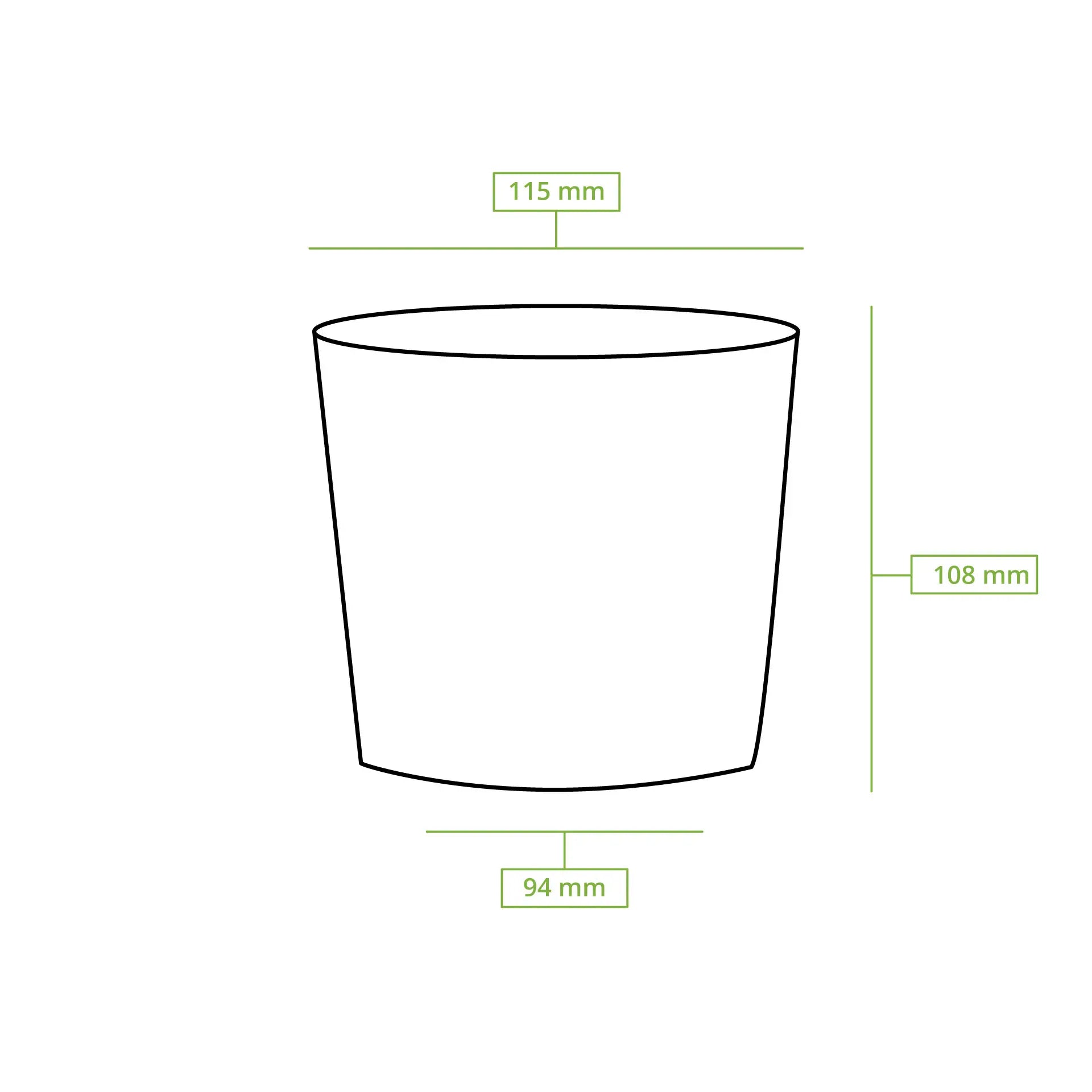 26 oz Cardboard Soup cups, Ø 114 mm, kraft, Icons