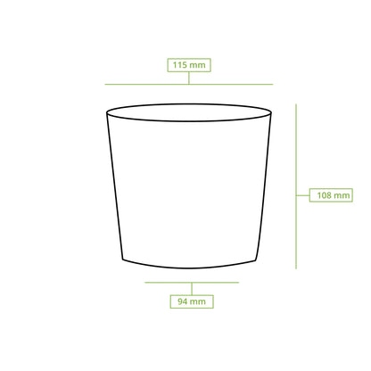 26 oz Cardboard Soup cups, Ø 114 mm, kraft, Icons