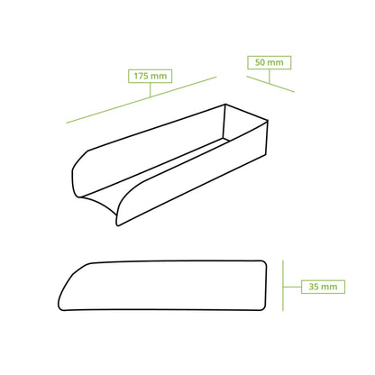 Hot dog tray, kraft 18 x 5 cm, foldable