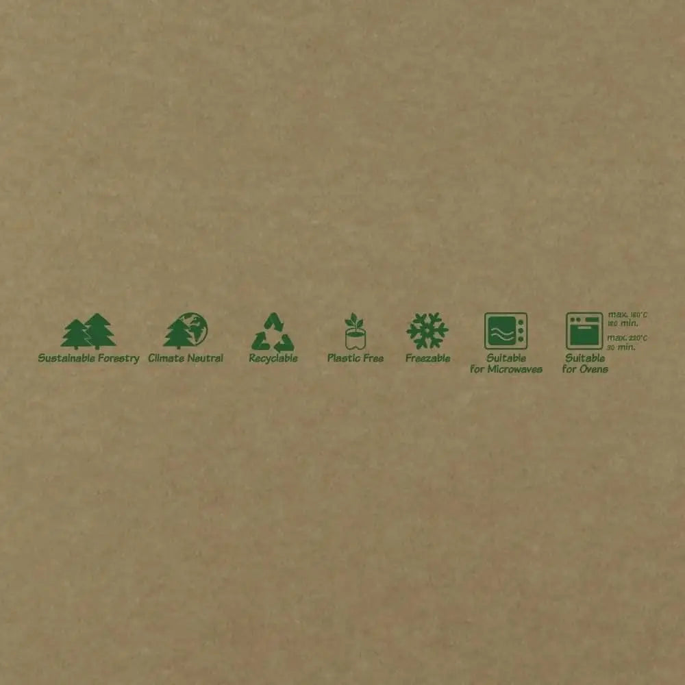 Takeaway-cardboard boxes x1700 ml, heat proof, brown, bio-coated