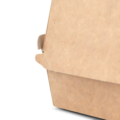 Takeaway burger box 11 x 11 x 8 cm, kraft-white