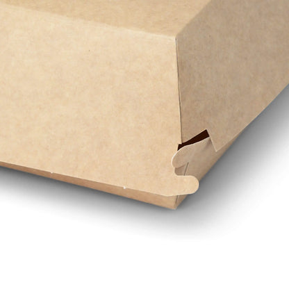 Takeaway burger box 14.5 x 14.5 x 8 cm, kraft-white
