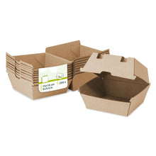 Burgerboxen 13 x 14 x 8 cm, Kraftkarton, braun