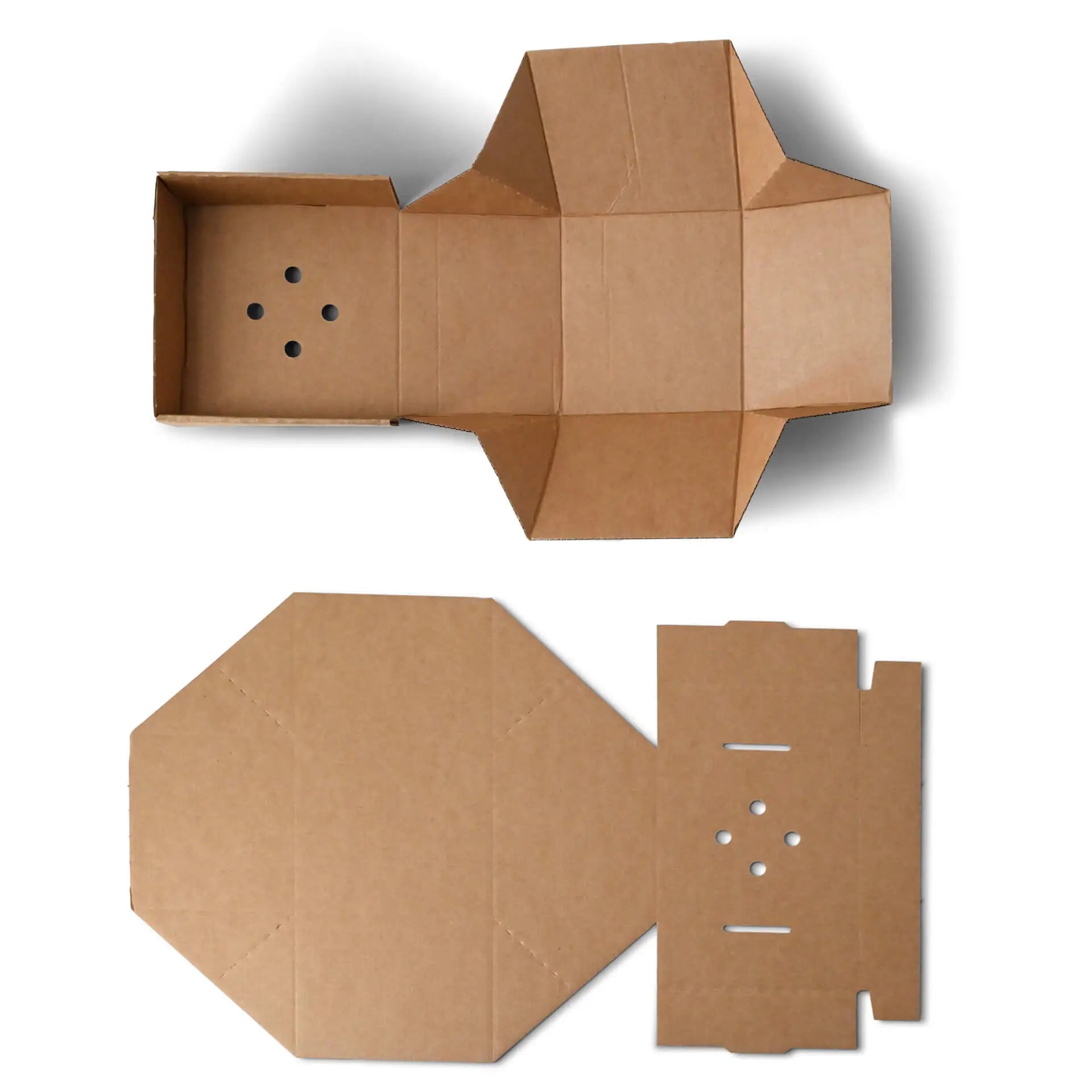 Burger box 13 x 13 x 10 cm, kraft board, foldable