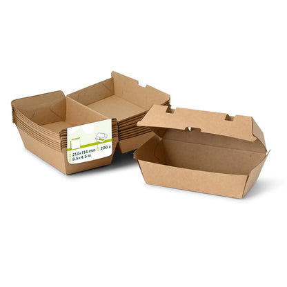 Boxen mit Klappdeckel 21,4 x 11,4 x 8,5 cm, Kraftkarton, braun