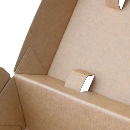 Food box with hinged lid, 24.8 x 13 x 7.5 cm, kraft