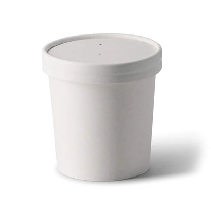 Suppenbecher to go aus Karton (Premium) 300 ml, Ø 90 mm, weiß, bio-beschichtet