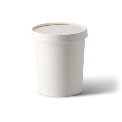 Suppenbecher to go aus Karton (Premium) 800 ml / 32 oz, Ø 115 mm, weiß, bio-beschichtet