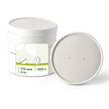 Cardboard membrane lids Ø 115 mm, white