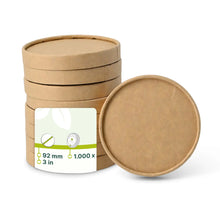 Karton-Deckel Ø 92 mm, braun, rund (f. Papp-Eisbecher)