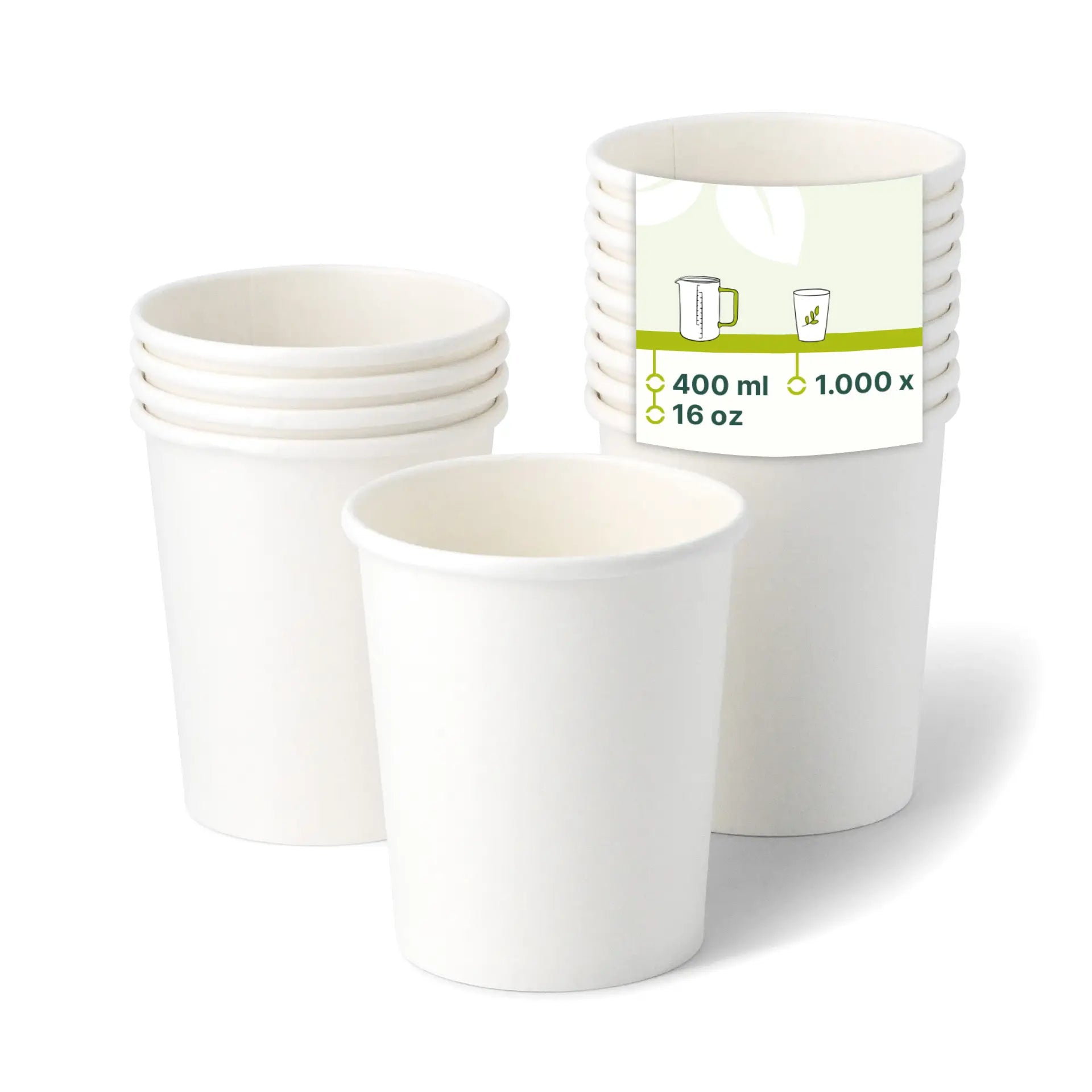 Eisbecher aus Pappe XXL, 400 ml, max. 450 ml, Ø 92 mm, weiß