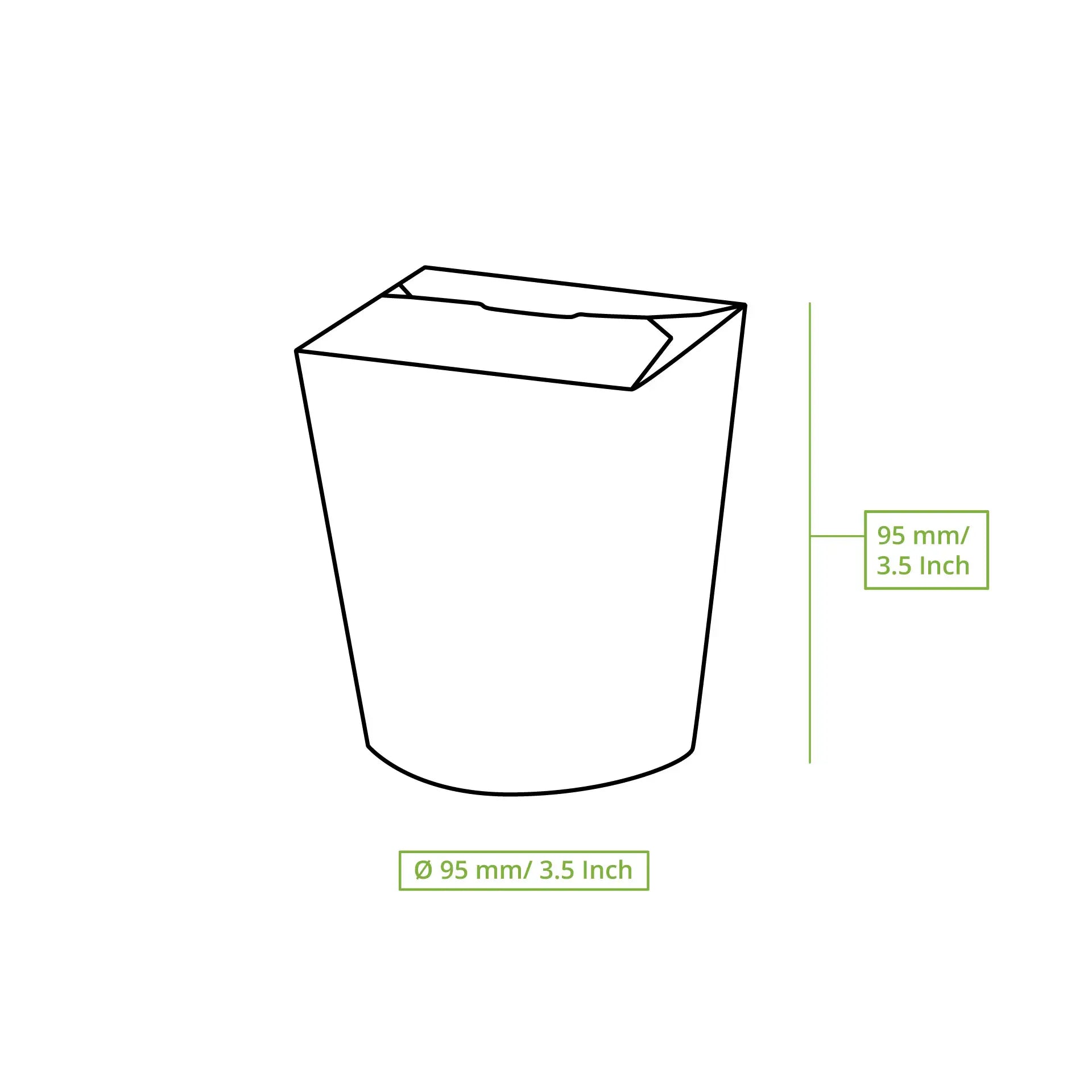 Noodle Boxes 650 ml, kraft, PLA-coated