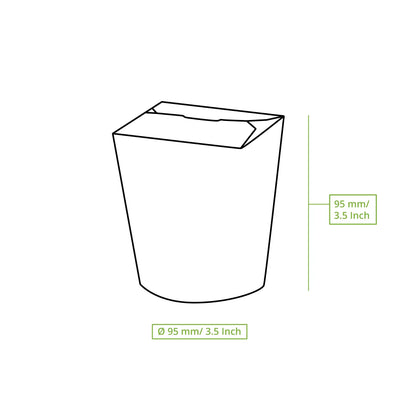 Noodle Boxes 650 ml, kraft, PLA-coated