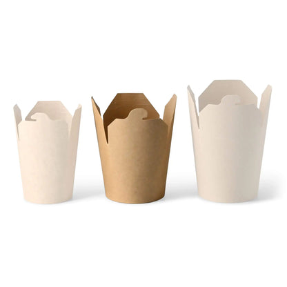 Noodle Boxes 650 ml, kraft, PLA-coated