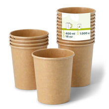 Eisbecher aus Pappe XXL, 400 ml, max. 450 ml, Ø 92 mm, braun