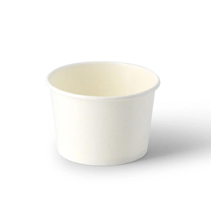 Ice cream cup made of cardboard, 75 ml, max. 130 ml, Ø 76 mm, white