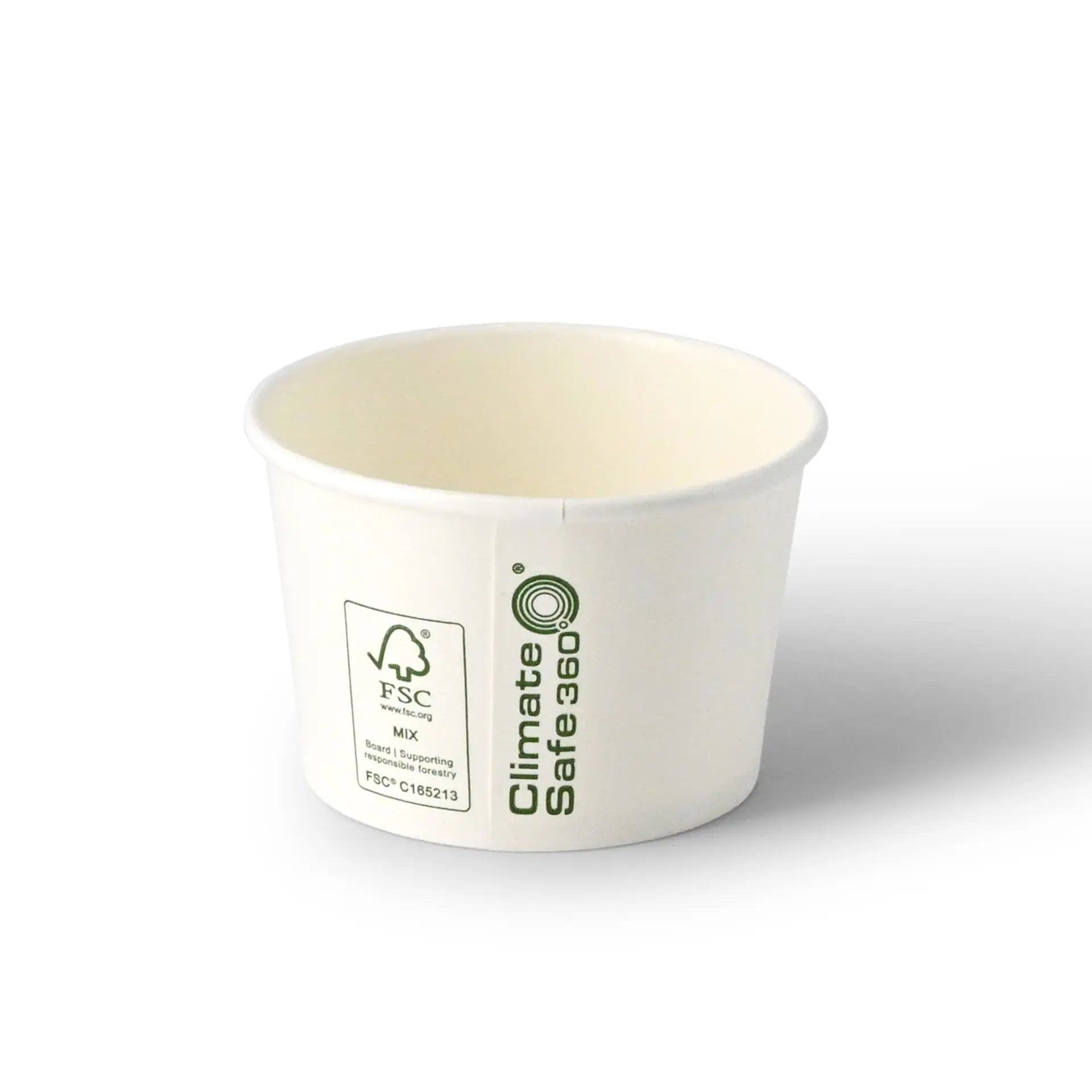 Ice cream cup made of cardboard, 75 ml, max. 130 ml, Ø 76 mm, white