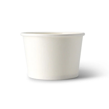 Ice cream cup made of cardboard, 75 ml, max. 130 ml, Ø 76 mm, white